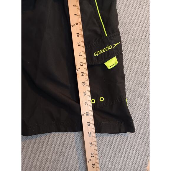 Speedo Swim Board Shorts XL Black/Lime Beach Pool Summer Neon - Picture 10 of 13